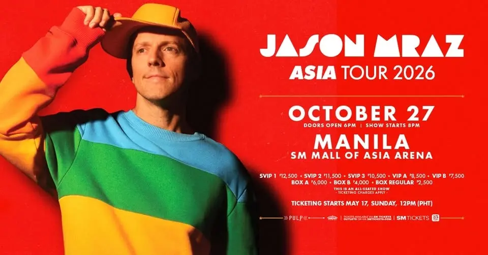 JASON MRAZ: ASIA TOUR 2026 IN MANILA 