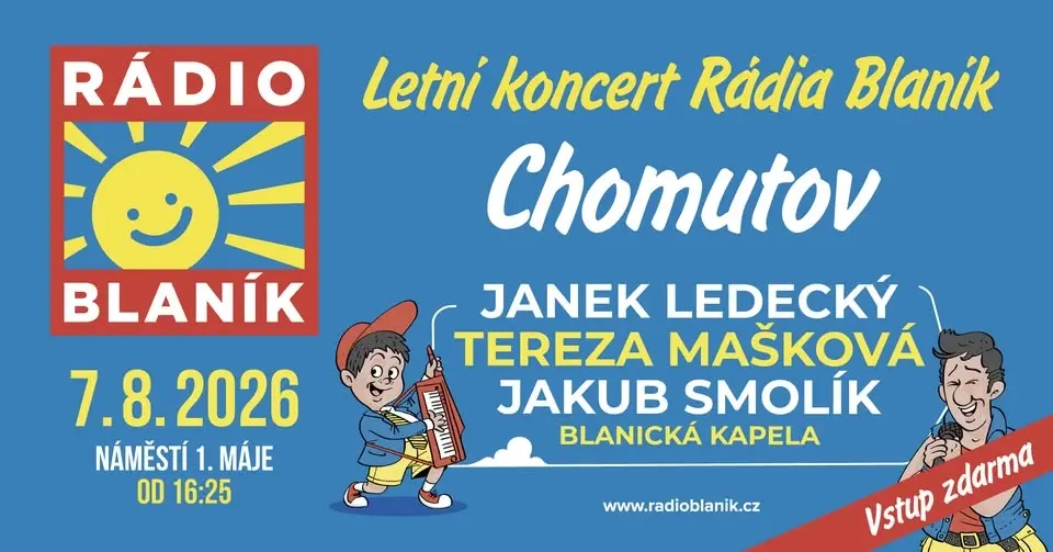 Letní koncert Rádia Blaník v Chomutově