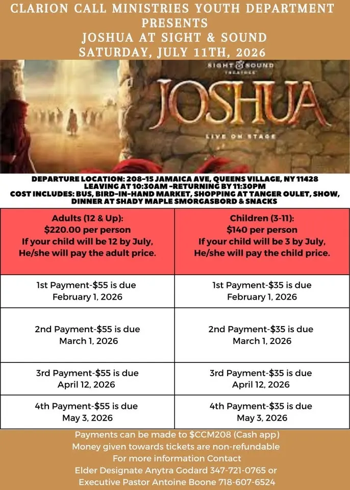 Sight & Sound Bus Trip 2026 (Joshua)