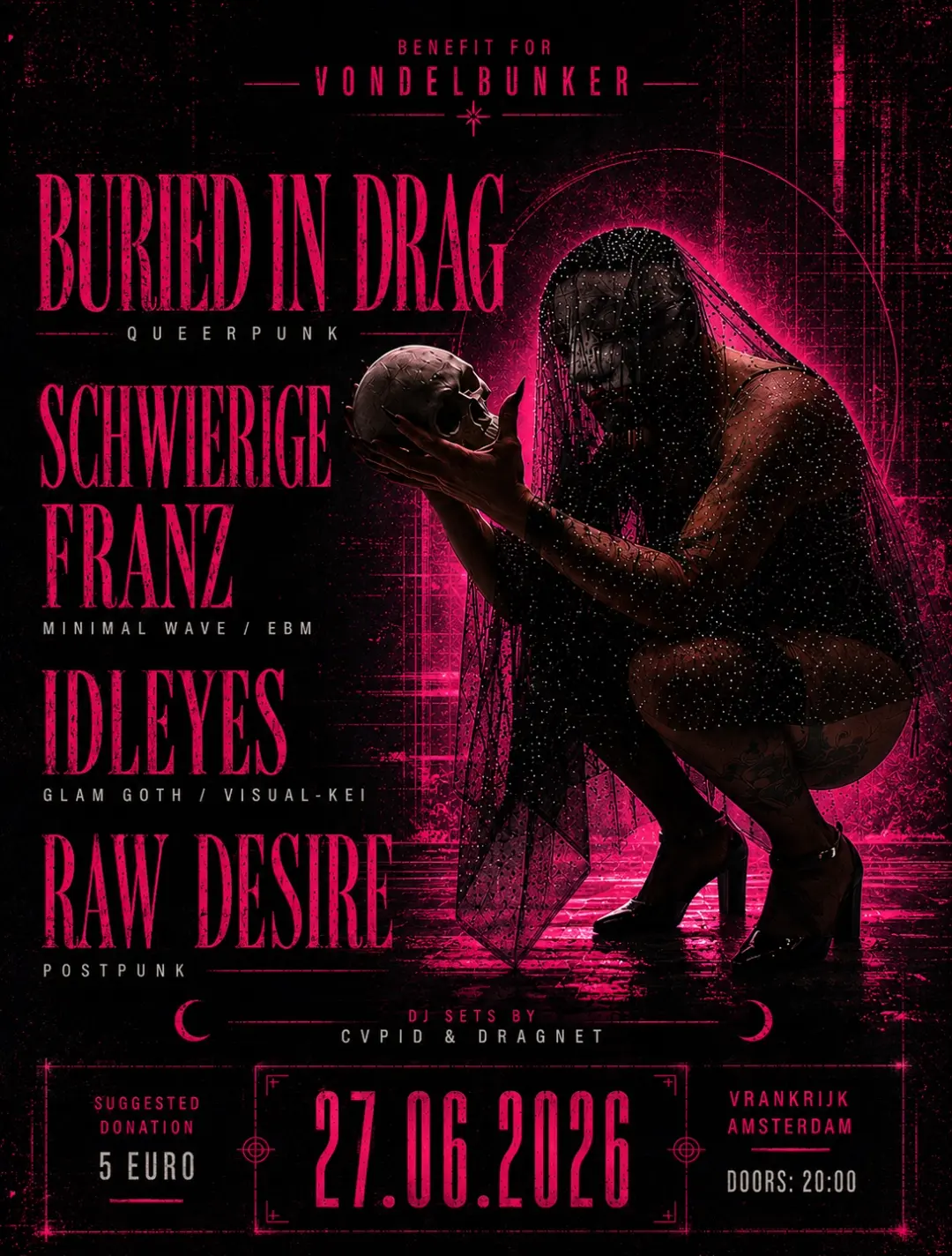 Goth night with Buried in Drag, Schwierige Franz, Idleyes & Raw Desire