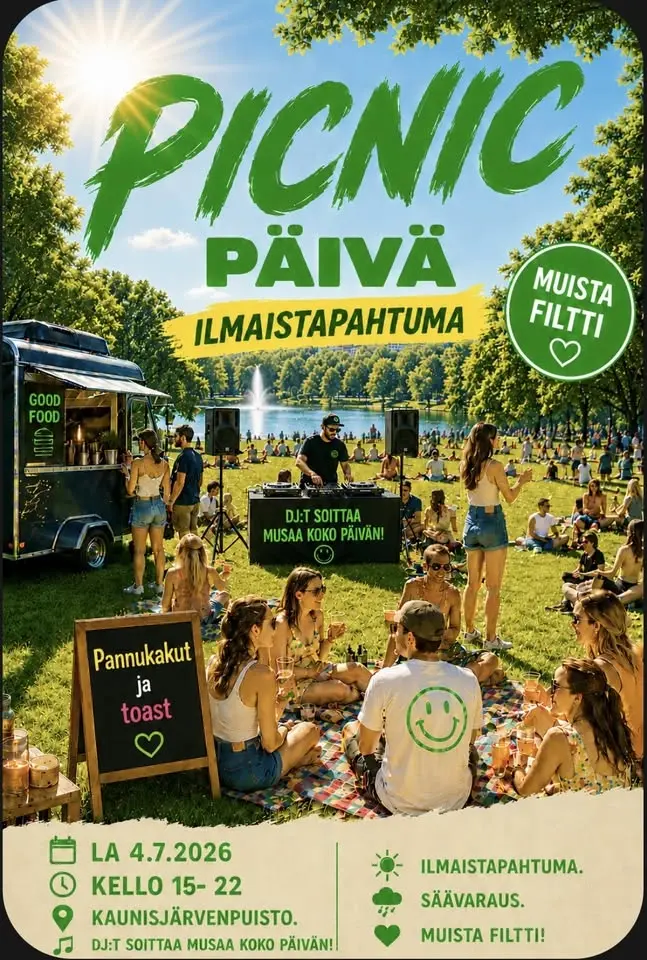 Pieni Picnic Päivä. Kaunisjärven puisto