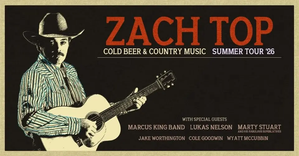 Zach Top: Cold Beer & Country Music Tour 2026