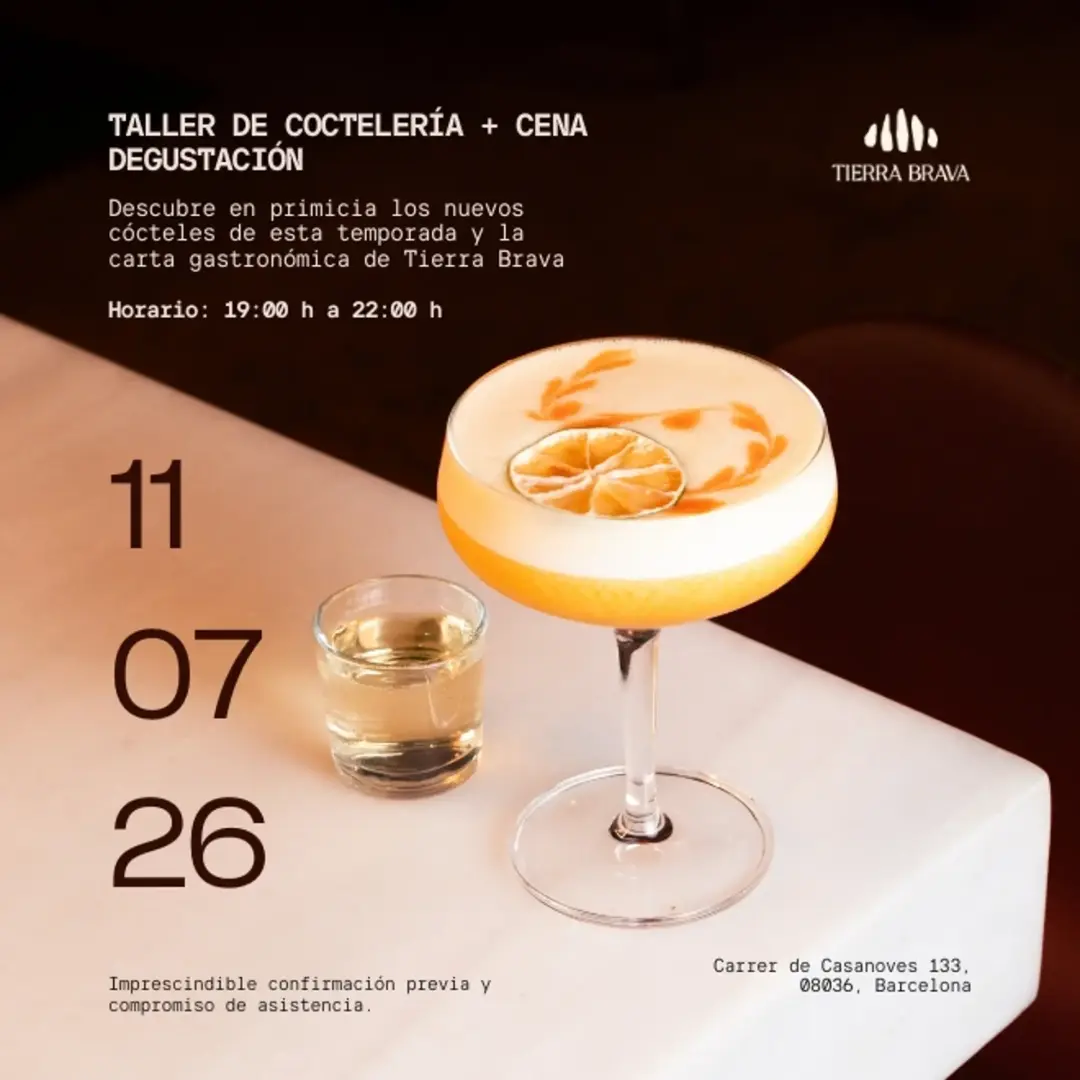 Cata de cócteles + cena degustación