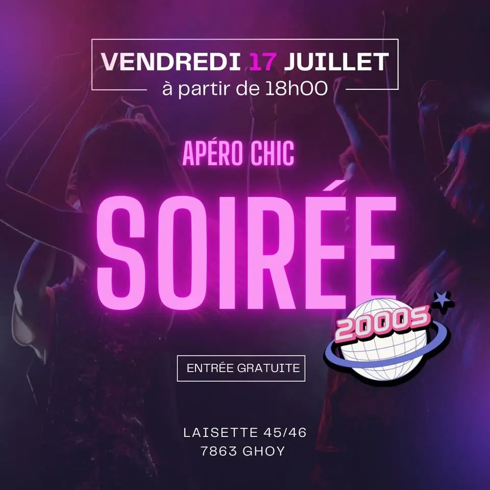 Apéro chic & soirée années 2000  