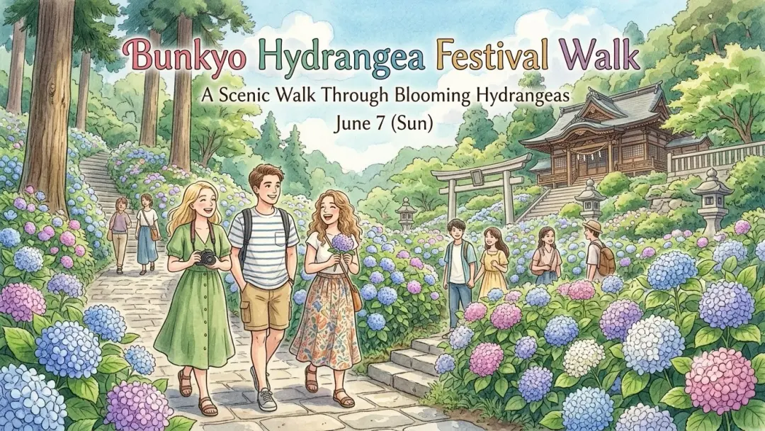 🌸 Bunkyo Hydrangea Festival Walk 🚶♂️🚶♀️ Jazz Concert 🎷