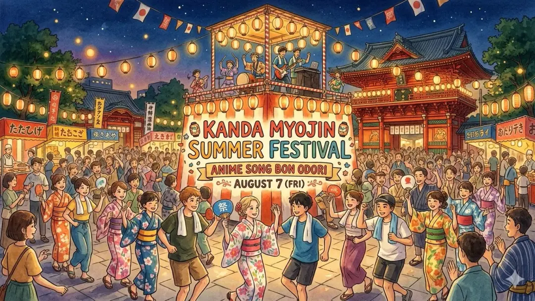 ✨🎐 Kanda Myojin Summer Festival 🚶‍♂️🚶‍♀️ Anime Song Bon Odori 🏮