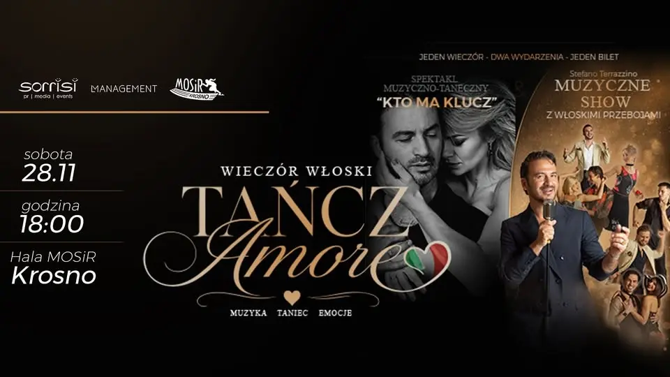 TAŃCZ AMORE - Wieczór włoski - KROSNO - 22.11.26💚🤍❤️