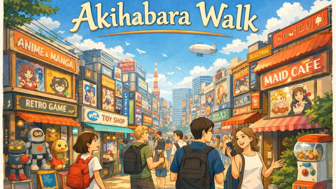 ⚡🎮 Akihabara Walk ✨ Experience Japanese Subculture! 🚶♂️🚶♀️