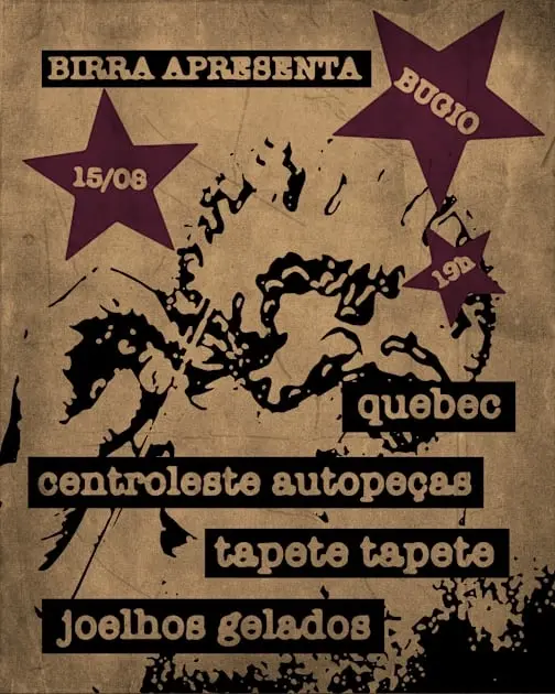 Birra: Quebec (Sp) + Tapete Tapete + Clap + Joelhos Gelados