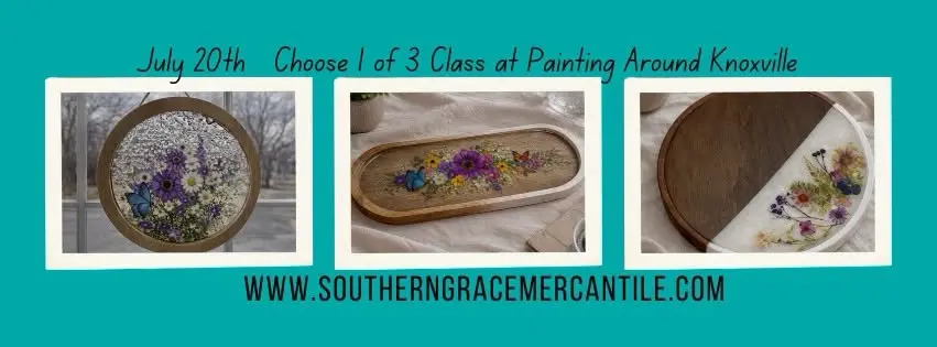 July 20th Choose 1 class: Resin Trays at Painting Around Knoxville
