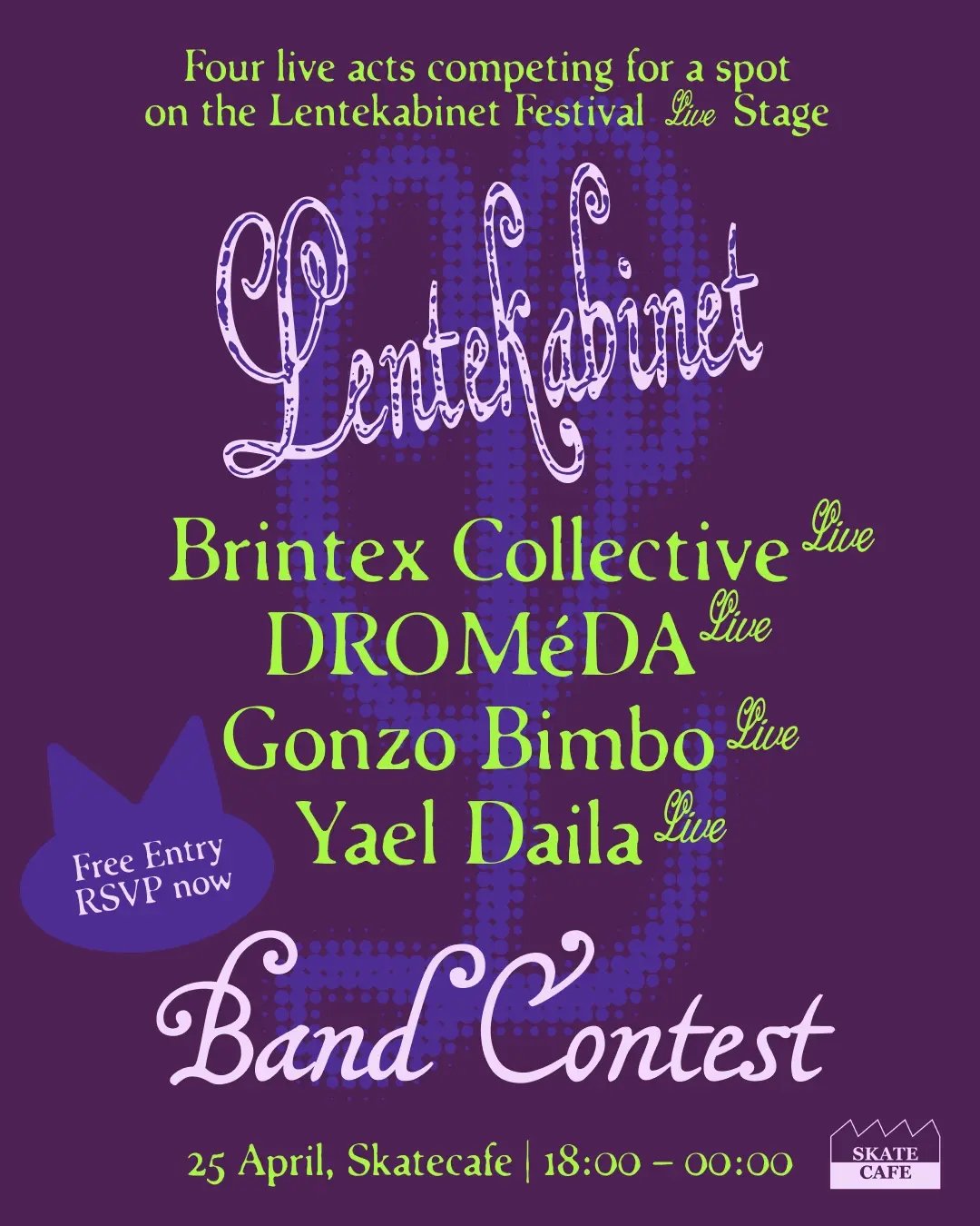 Lentekabinet x Skatecafe presents: Lentekabinet Band Contest