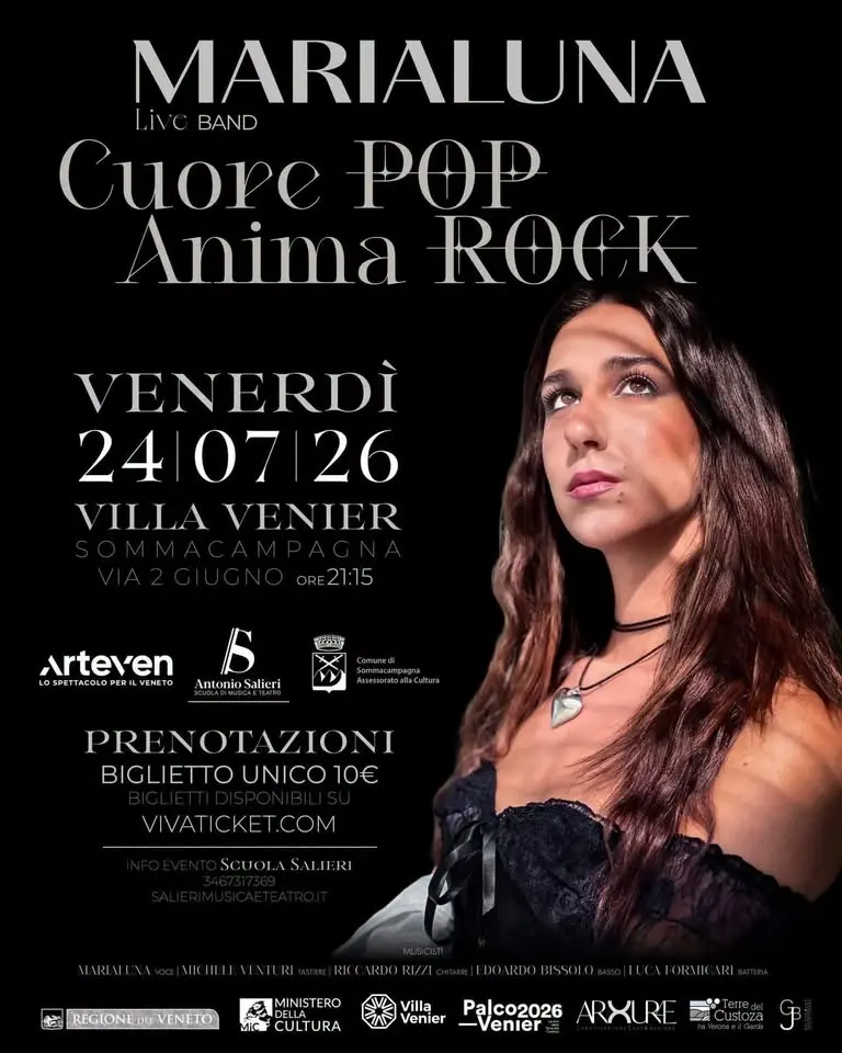 CUORE POP, ANIMA ROCK - MARIALUNA Live band