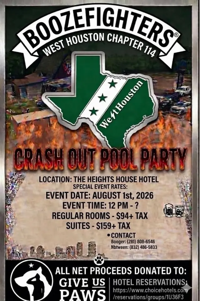 BFMC West Houston Crash Out Party Raising Funds for Give Us Paws