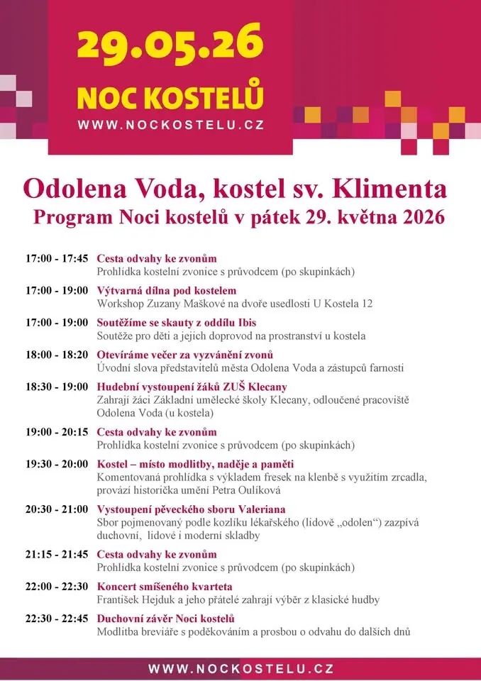 Noc kostelů 2026 u sv. Klimenta