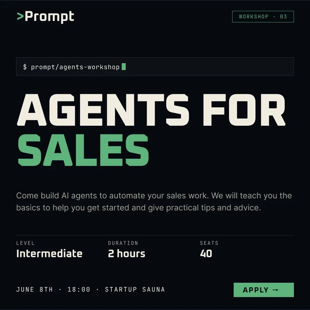 Prompt Workshop 3: Agents for Sales
