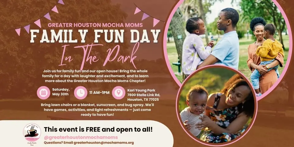 Greater Houston Mocha Moms FREE Family Fun Day at the Park