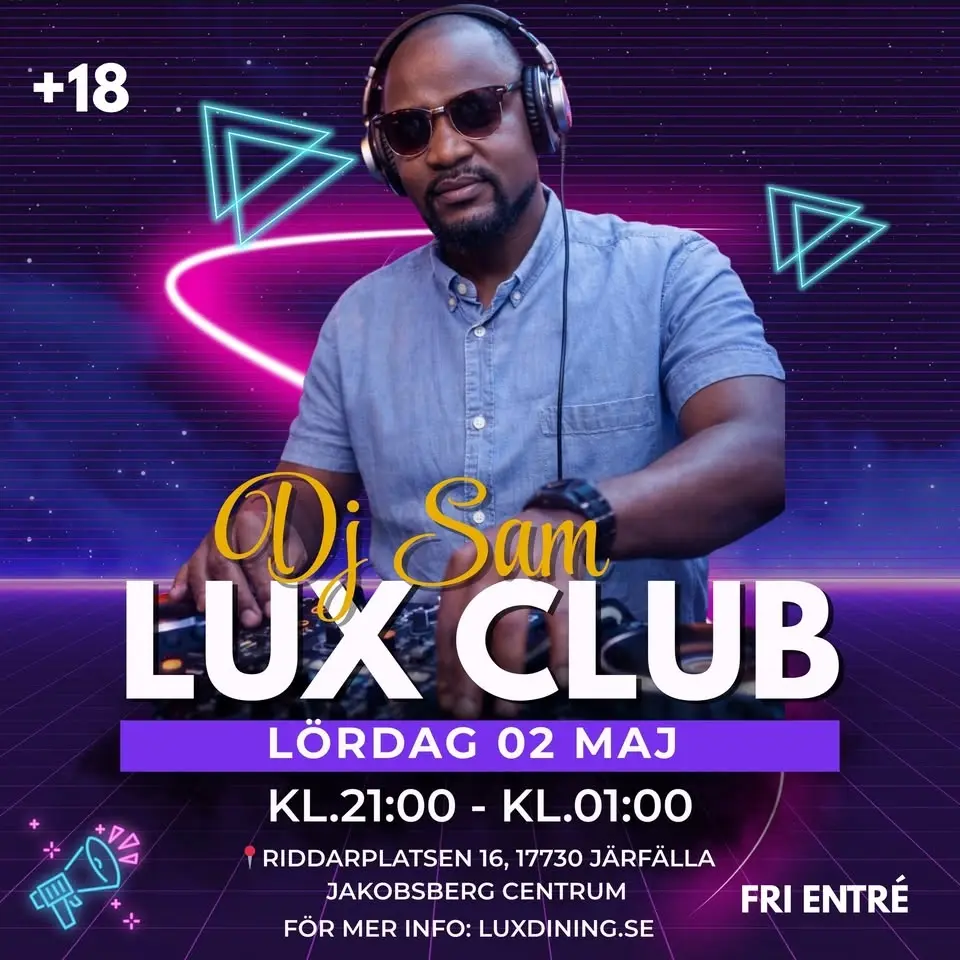 DJ SAM PÅ LUX CLUB 🪩🎧🔥