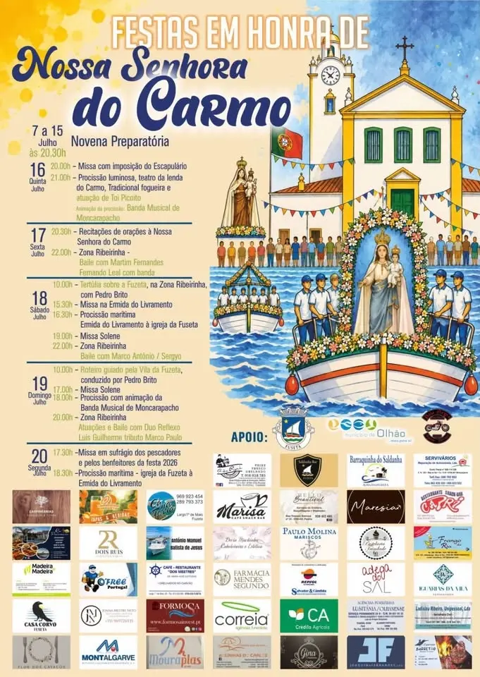 Eucaristia seguido da procissão luminosa