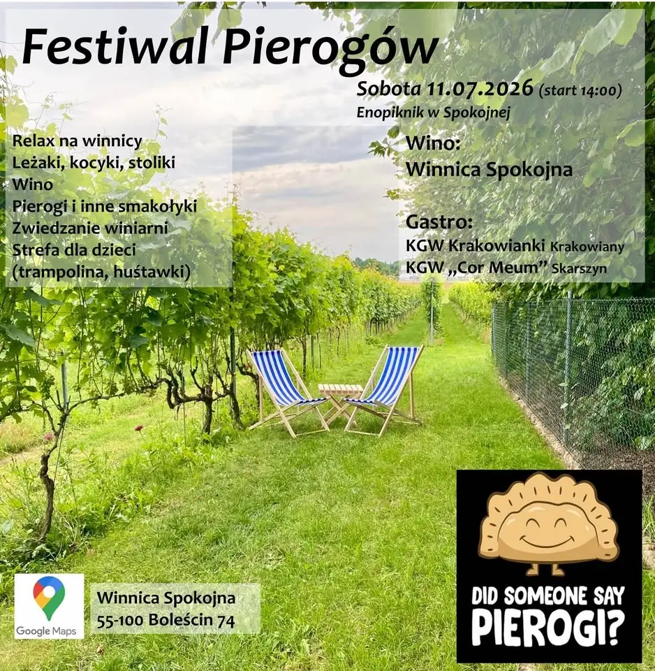 Festiwal pierogów i enopiknik w Spokojnej 