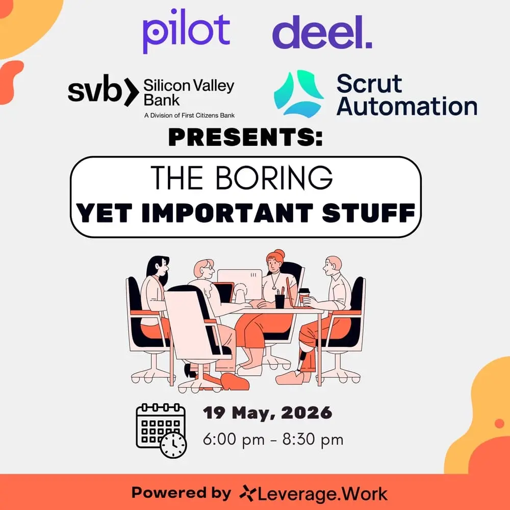 Founders Workshop w/ Deel, Manifest Law, Scrut and SVB | The Boring Yet Important Stuff For Startups