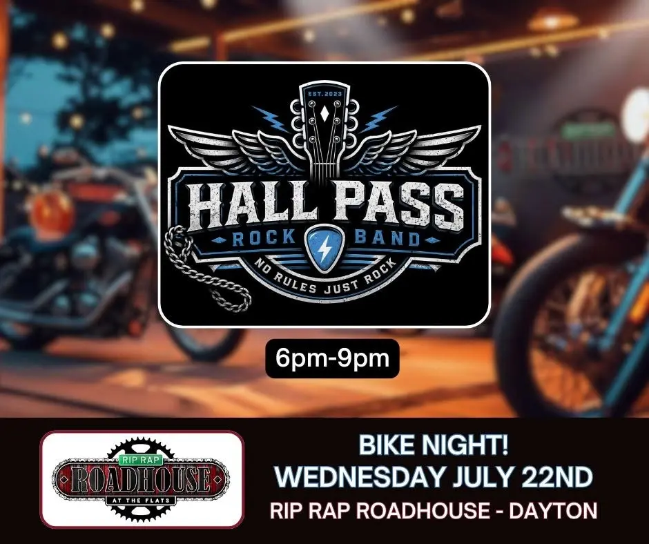 Hall Pass Rock Band Rocks Bike Night at Rip Rap!