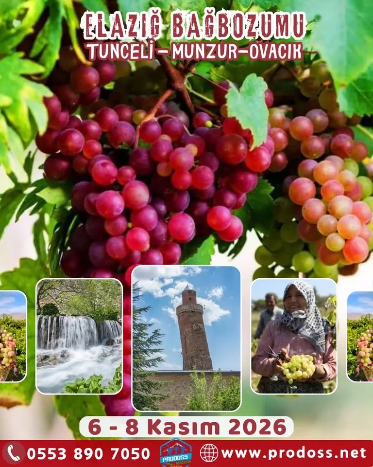 Prodoss BAĞBOZUMU - ELAZIĞ - TUNCELİ - HARPUT - MUNZUR Kültür Gezisi