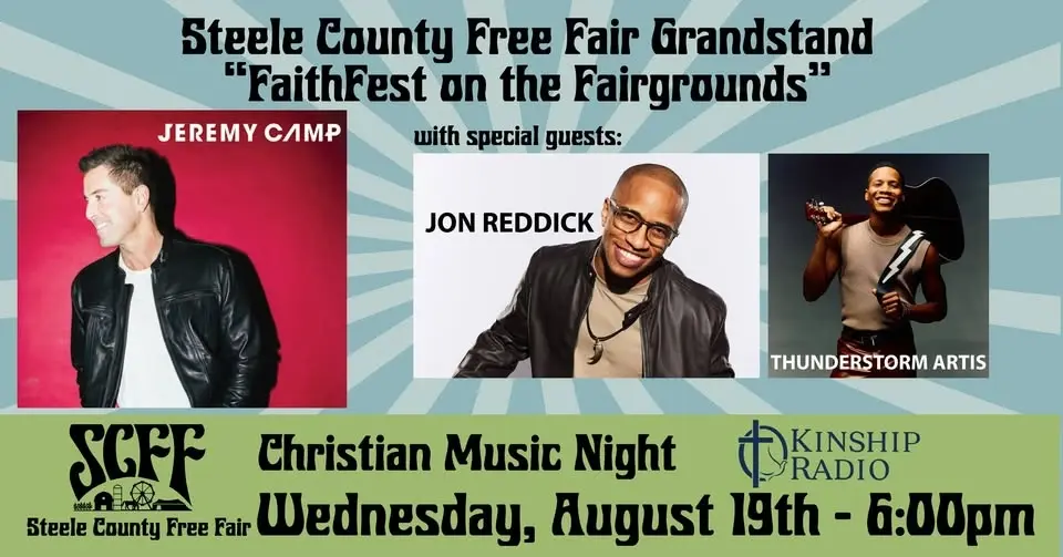 Jeremy Camp w/ Special Guests Jon Reddick and Thunderstorm Artis @ Steele County Free Fair