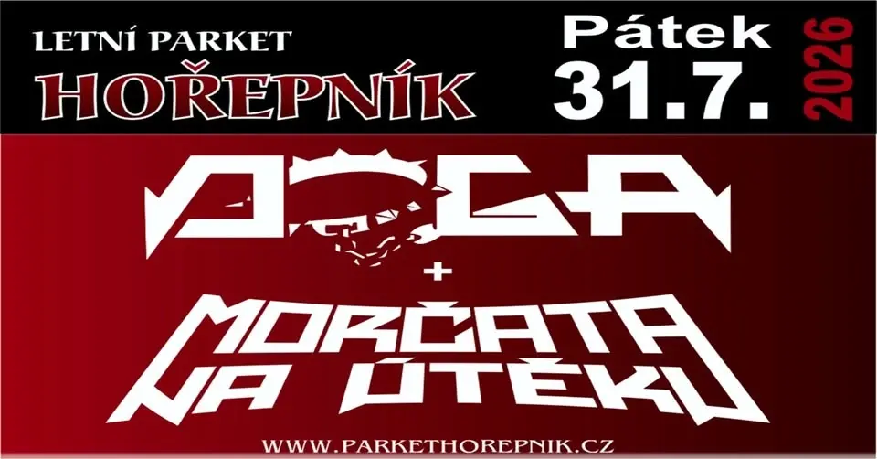 DOGA & MORČATA NA ÚTĚKU | 31.7.2026 | Letní parket Hořepník
