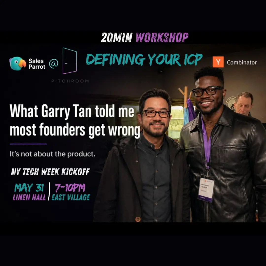PitchRoom NYC: SDR Night & Revenue Growth Intelligence Workshop ft SalesParrot