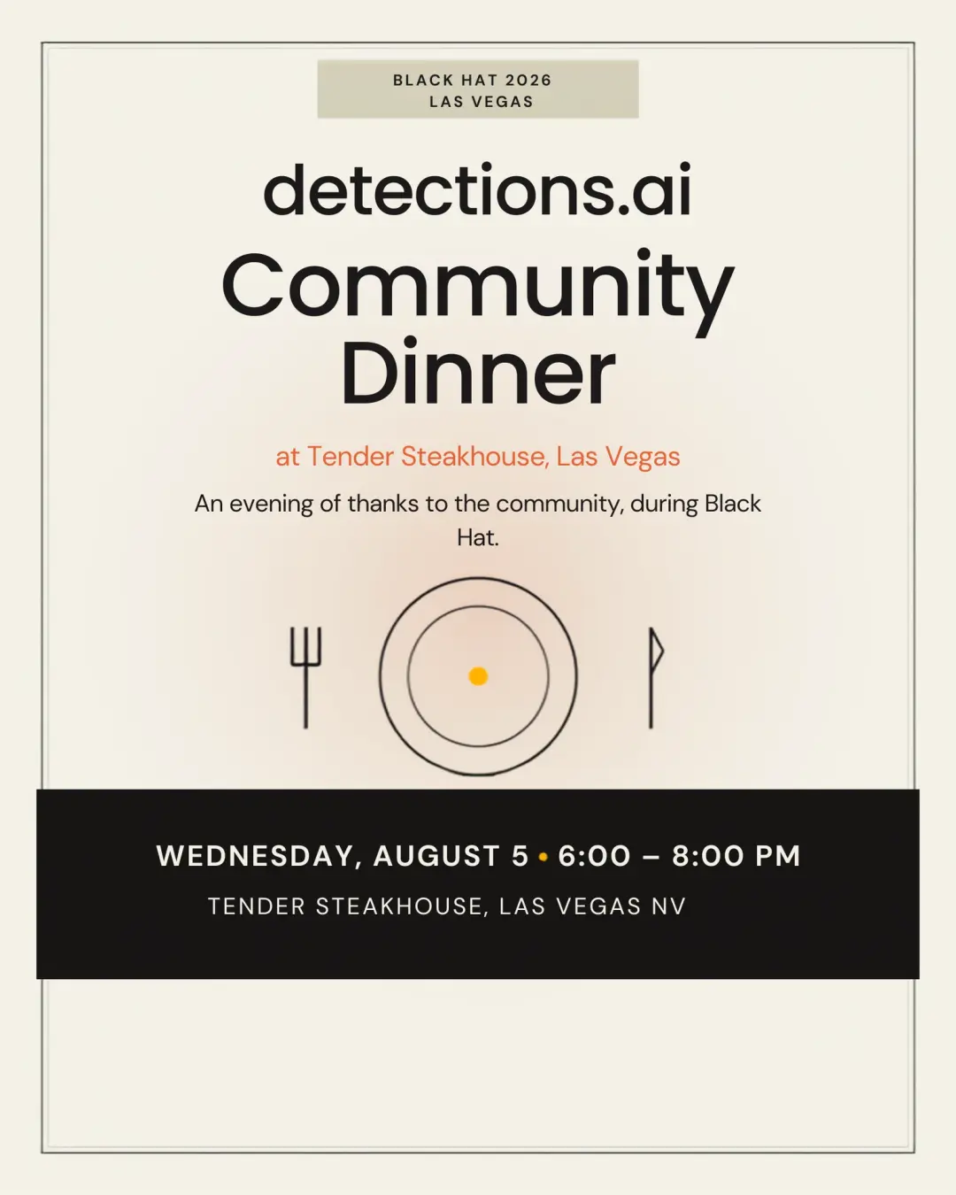 detections.ai Community Dinner at Tender