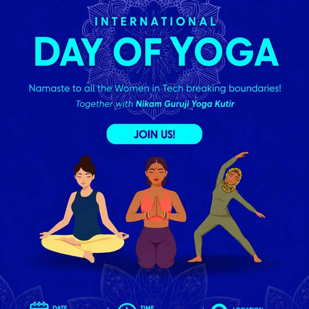 International Day of Yoga X Women-in-Tech SG X Nikam Guruji Yoga Kutir