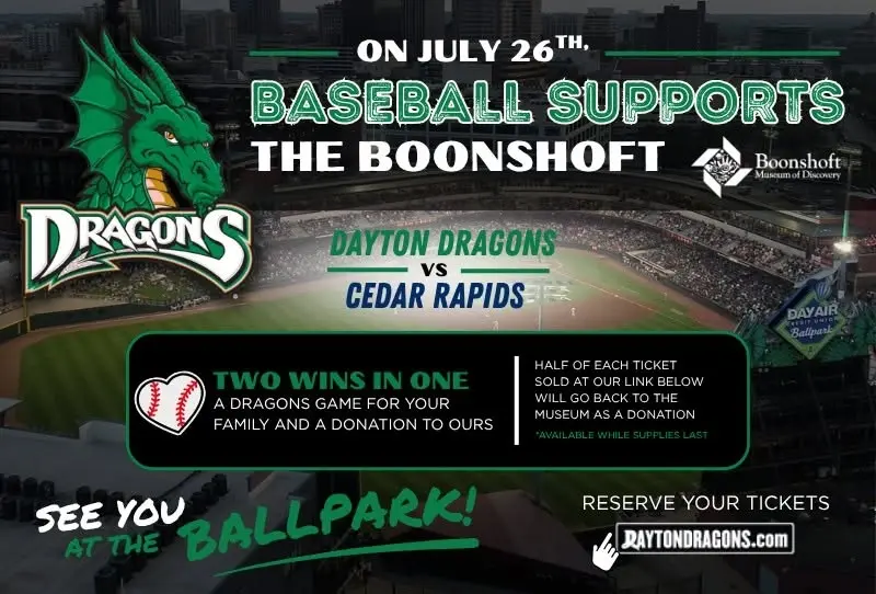 Join the Boonshoft at Dayton Dragons!