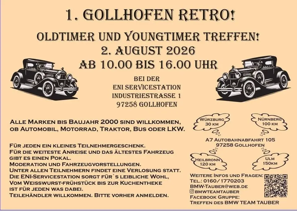 1.Gollhofen Retro! Young u. Oldtimertreffen bis Bj.2000