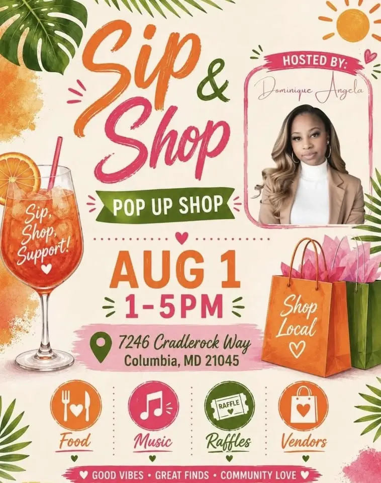 Sip & Shop POP UP SHOP