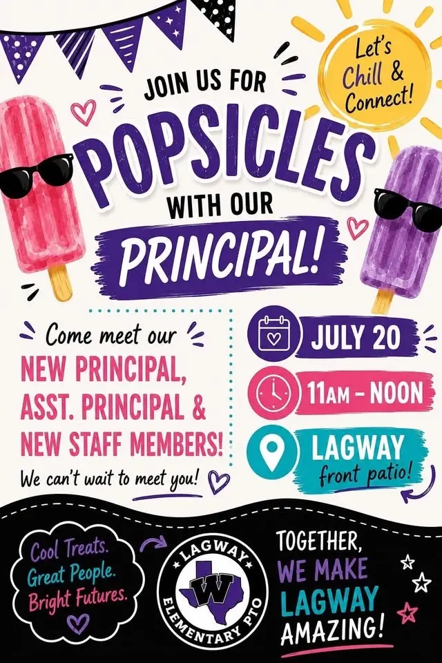 Popsicles with the Principal! 💜