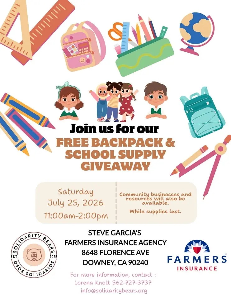 Free Backpack & School Supply Giveaway