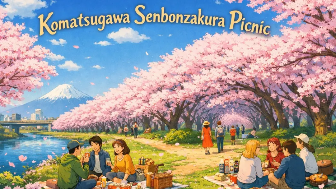🌸 Komatsugawa Senbonzakura Picnic 🌸 Hidden Sakura Experience in Tokyo