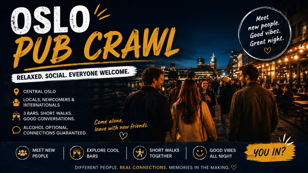 Friday Pub Crawl Oslo: Meet lovely people