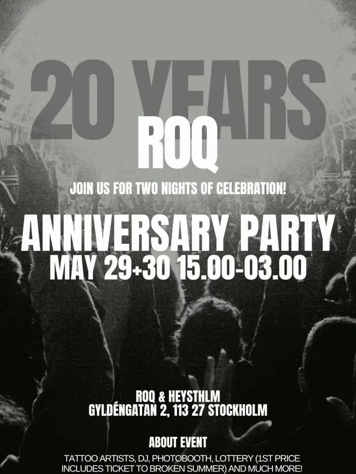 20-ÅRSJUBILEUM ROQ