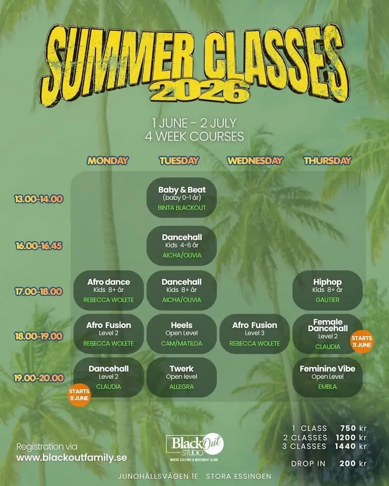 SUMMER CLASSES 2026