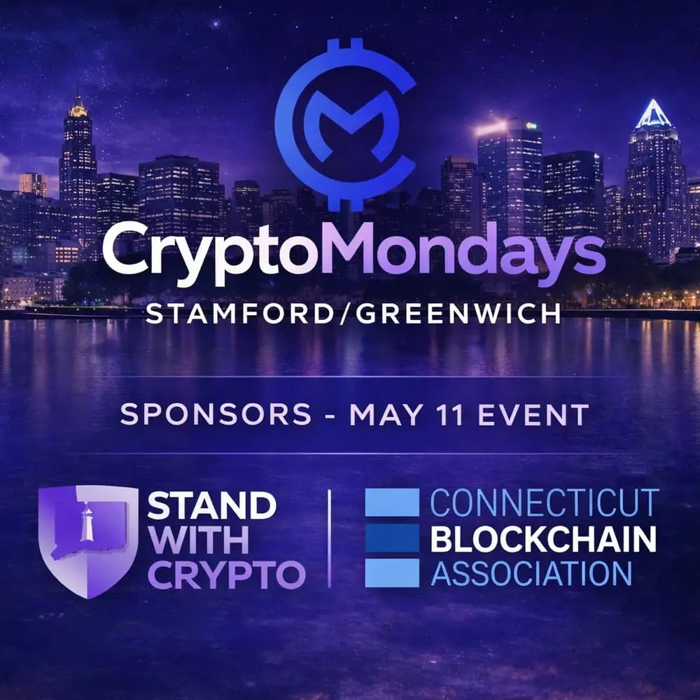 CryptoMondays Stamford/Greenwich - Monday, May 11 - Featuring A Fireside Chat With Jeffrey Wallis, CEO Of N3XT, A Full-Reserve Digital Bank