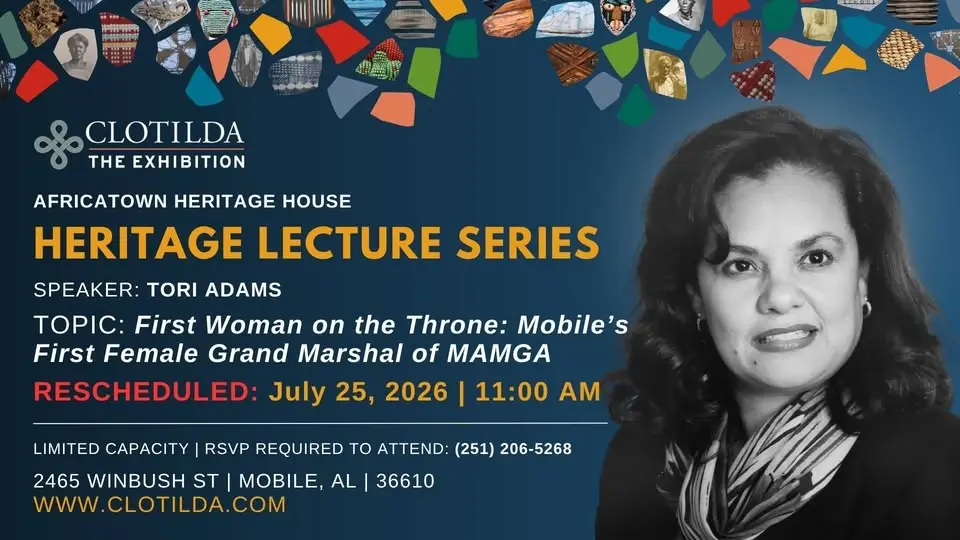 Heritage Lecture Series: First Woman on the Throne: Mobile’s First Female Grand Marshal of MAMGA