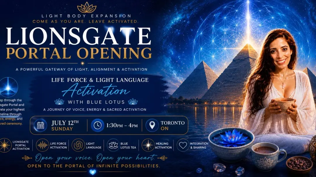July 12th, Sun Light Language & Life Force Activation + Blue Lotus Tea