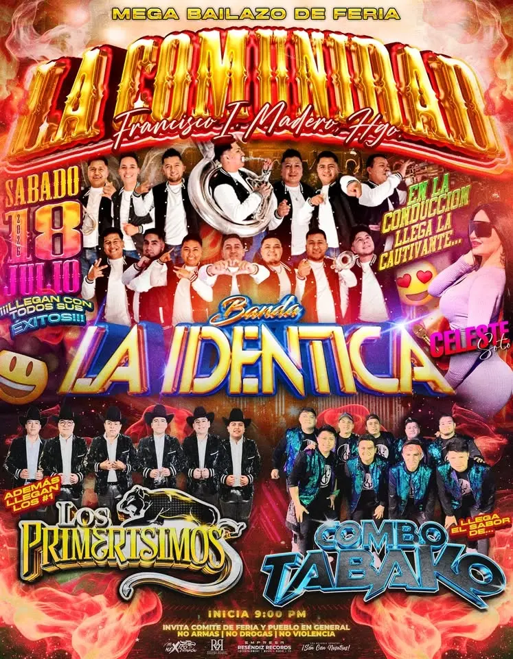 Mega Bailazo de Feria la Comunidad Francisco I. Madero 2026 en honor a la Virgen del Carmen