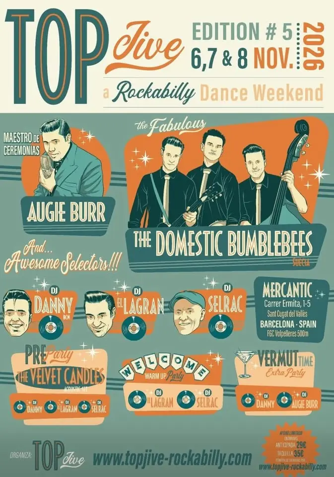 TOP JIVE a Rockabilly Dance Weekend #5 (6-7-8 / 11 / 2026)