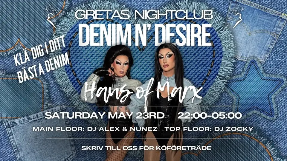 💙👖 DENIM N’ DESIRE WITH HAUS OF MARX @ GRETAS NIGHTCLUB 👖💙