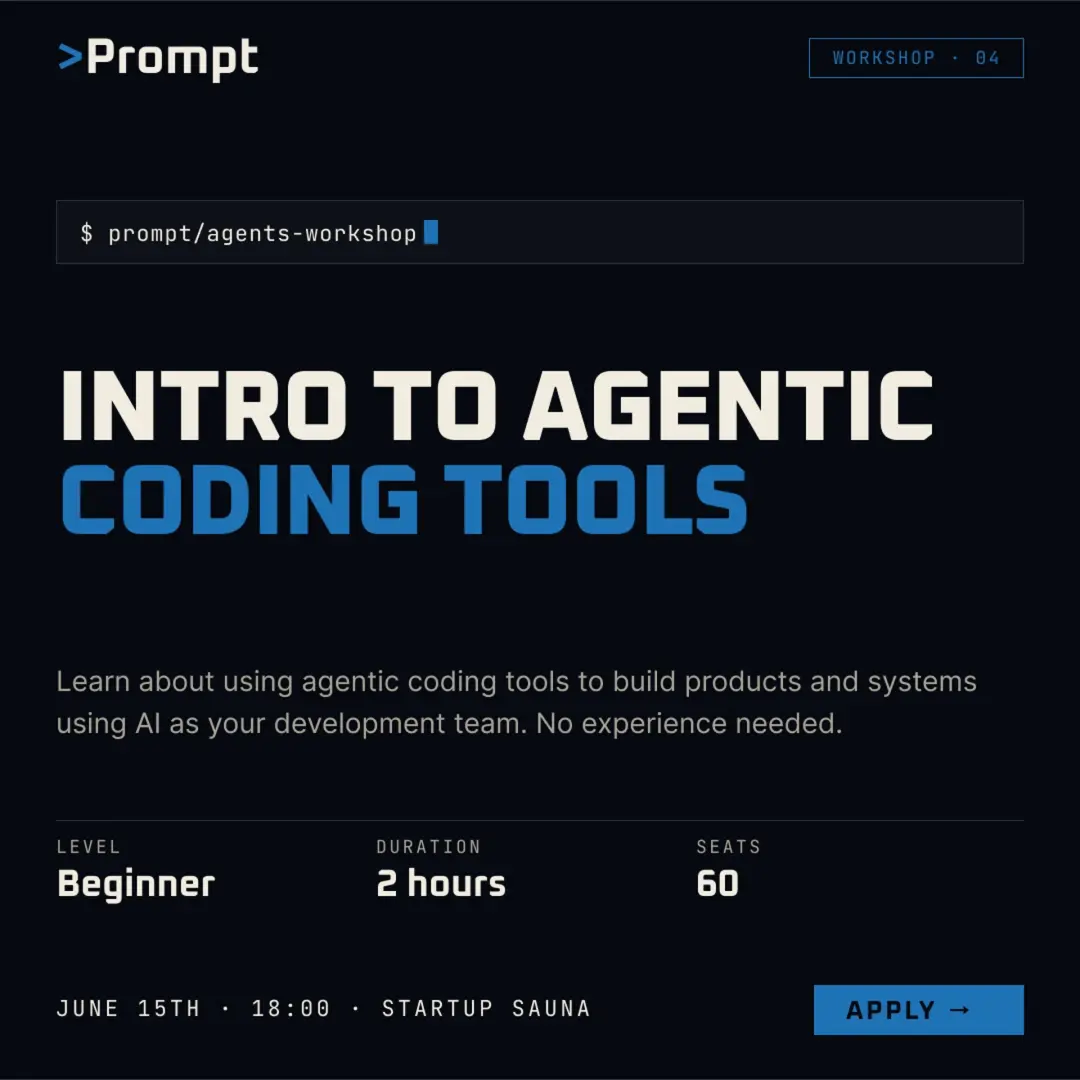 Prompt Workshop 4: Intro to Agentic Coding Tools