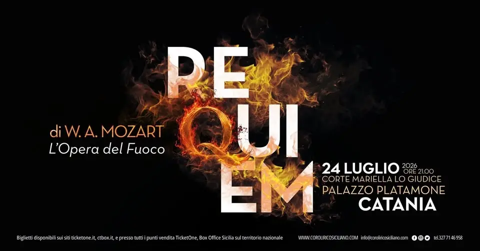 REQUIEM di W. A. Mozart - L’Opera del Fuoco: scene, danza e mito - CATANIA - 24 Luglio 2026