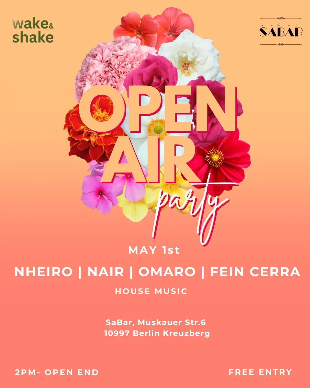 WAKE & SHAKE X Sabar - OPEN AIR PARTY
