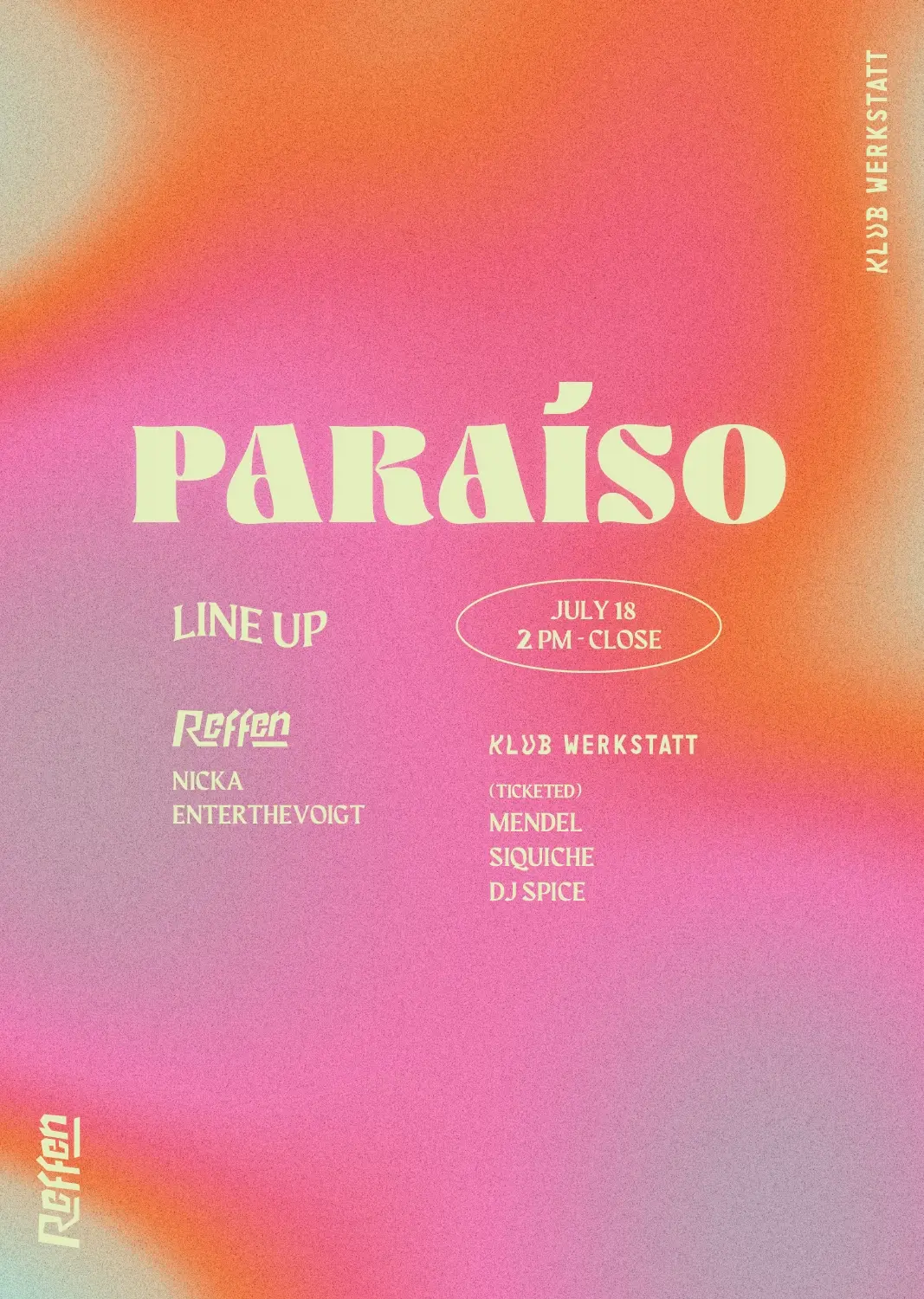 PARAÍSO at Reffen & Klub Werkstatt